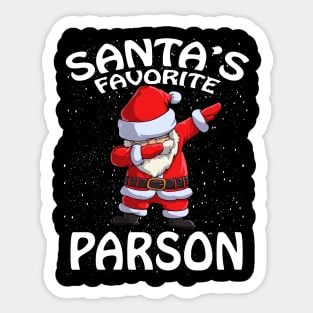 Santas Favorite Parson Christmas Sticker